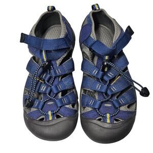 KEEN Big Kid's Newport H2 Sandals Navy Blue Depths/Gargoyle Size 5 | EU Size 37